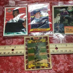 4 baseball cards from food manufacturers